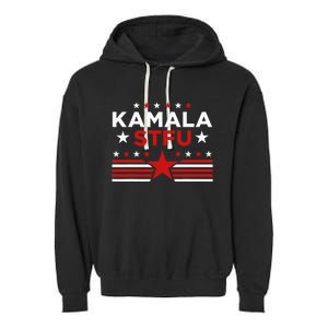 Kamala Stfu Funny Kamala Harris Usa Flag Garment-Dyed Fleece Hoodie