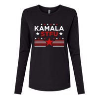 Kamala Stfu Funny Kamala Harris Usa Flag Womens Cotton Relaxed Long Sleeve T-Shirt