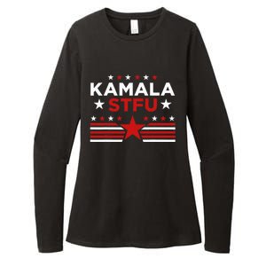 Kamala Stfu Funny Kamala Harris Usa Flag Womens CVC Long Sleeve Shirt