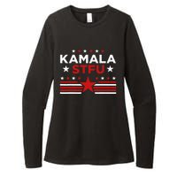 Kamala Stfu Funny Kamala Harris Usa Flag Womens CVC Long Sleeve Shirt