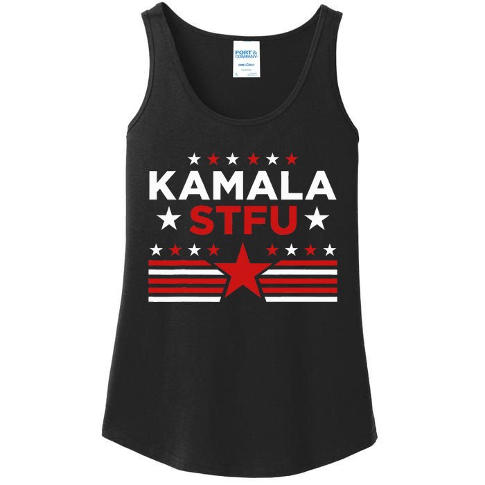 Kamala Stfu Funny Kamala Harris Usa Flag Ladies Essential Tank