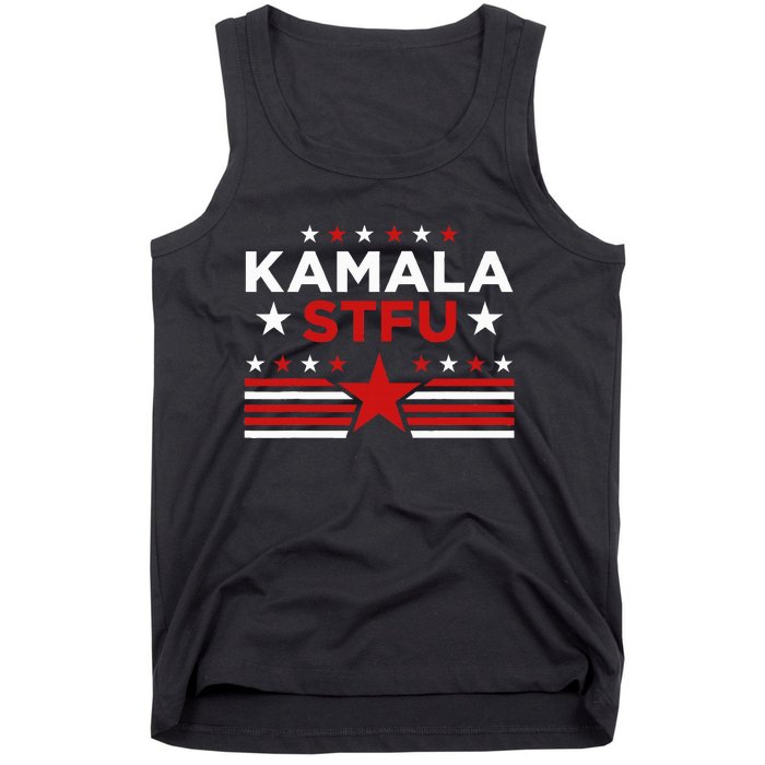 Kamala Stfu Funny Kamala Harris Usa Flag Tank Top