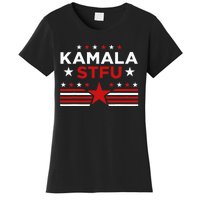 Kamala Stfu Funny Kamala Harris Usa Flag Women's T-Shirt