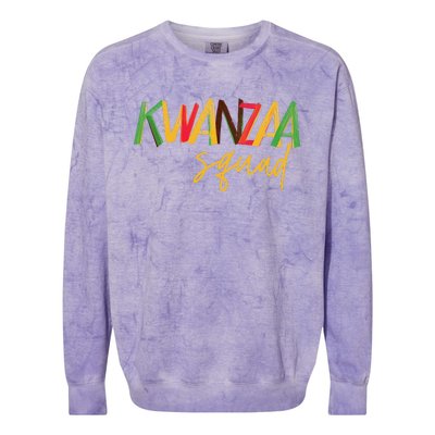 Kwanzaa Squad Funny Celebration Kwanzaa Family Matching Colorblast Crewneck Sweatshirt