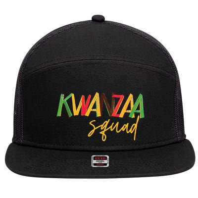 Kwanzaa Squad Funny Celebration Kwanzaa Family Matching 7 Panel Mesh Trucker Snapback Hat