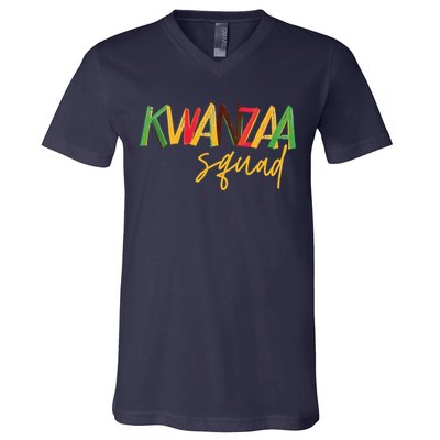 Kwanzaa Squad Funny Celebration Kwanzaa Family Matching V-Neck T-Shirt