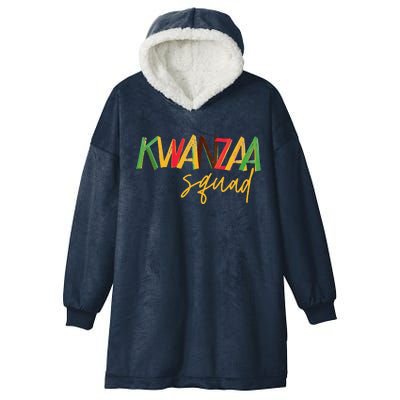 Kwanzaa Squad Funny Celebration Kwanzaa Family Matching Hooded Wearable Blanket