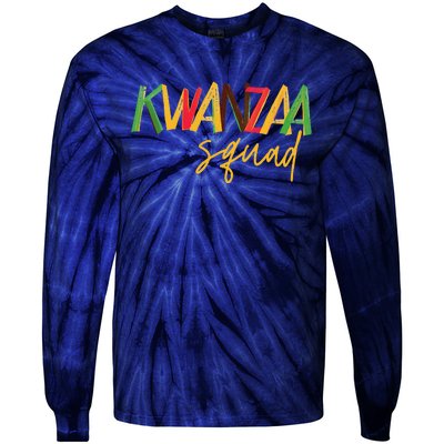 Kwanzaa Squad Funny Celebration Kwanzaa Family Matching Tie-Dye Long Sleeve Shirt