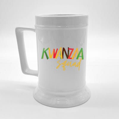 Kwanzaa Squad Funny Celebration Kwanzaa Family Matching Beer Stein