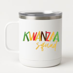 Kwanzaa Squad Funny Celebration Kwanzaa Family Matching 12 oz Stainless Steel Tumbler Cup