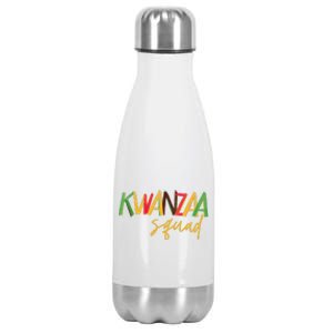 Kwanzaa Squad Funny Celebration Kwanzaa Family Matching Stainless Steel Insulated Water Bottle