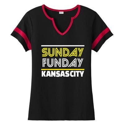 KC Sunday Funday Kansas City Sunday Funday Ladies Halftime Notch Neck Tee