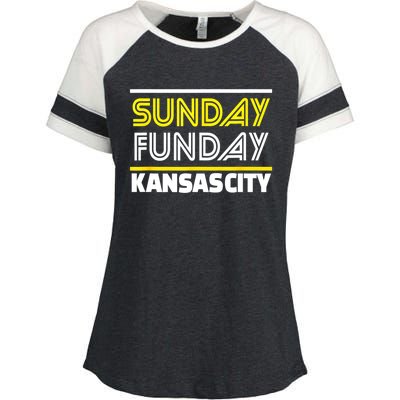 KC Sunday Funday Kansas City Sunday Funday Enza Ladies Jersey Colorblock Tee