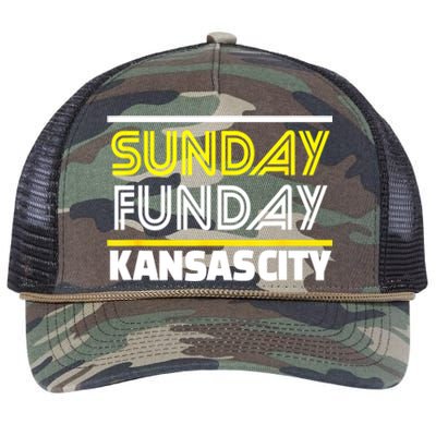 KC Sunday Funday Kansas City Sunday Funday Retro Rope Trucker Hat Cap