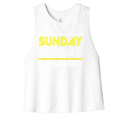 KC Sunday Funday Kansas City Sunday Funday Women's Racerback Cropped Tank