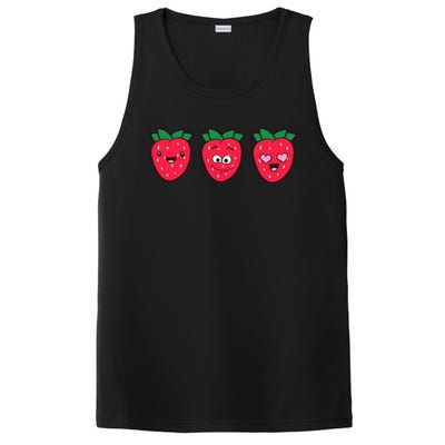 Kawaii Strawberry Fruit Cute Strawberries PosiCharge Competitor Tank