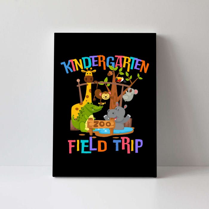 Kindergarten School Field Day Trip Squad 2024 Zoo Animal Canvas