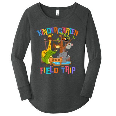 Kindergarten School Field Day Trip Squad 2024 Zoo Animal Women's Perfect Tri Tunic Long Sleeve Shirt