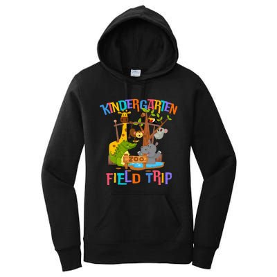 Kindergarten School Field Day Trip Squad 2024 Zoo Animal Women's Pullover Hoodie