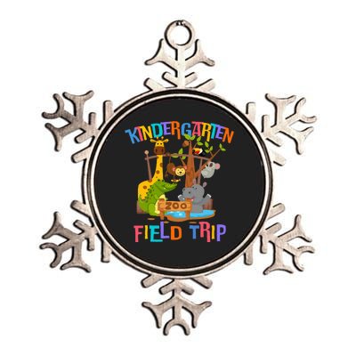 Kindergarten School Field Day Trip Squad 2024 Zoo Animal Metallic Star Ornament