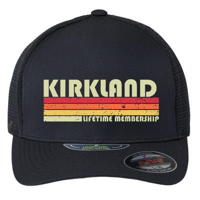 Kirkland Surname Funny Retro Vintage 90s Birthday Reunion Flexfit Unipanel Trucker Cap