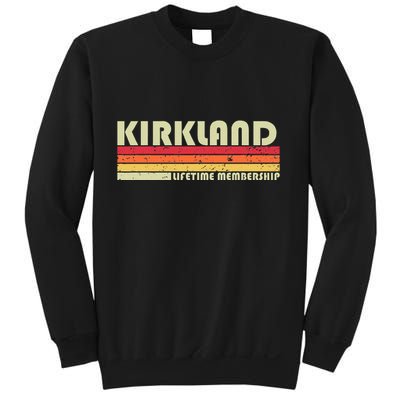 Kirkland Surname Funny Retro Vintage 90s Birthday Reunion Sweatshirt