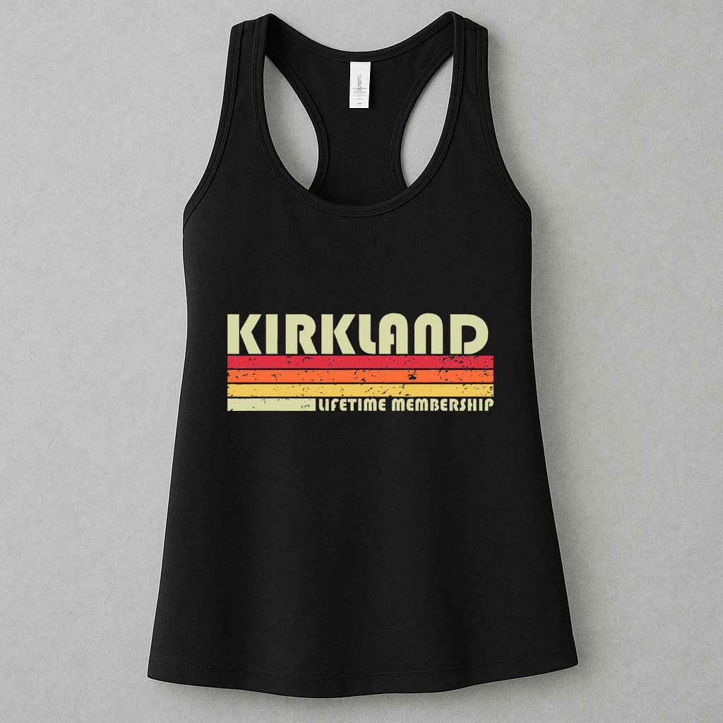 Kirkland Surname Funny Retro Vintage 90s Birthday Reunion Womens Tank Top