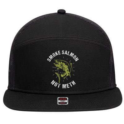 King Salmon Fishing Fisherman 7 Panel Mesh Trucker Snapback Hat