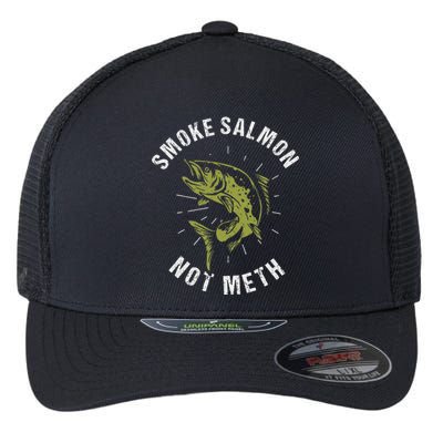 King Salmon Fishing Fisherman Flexfit Unipanel Trucker Cap