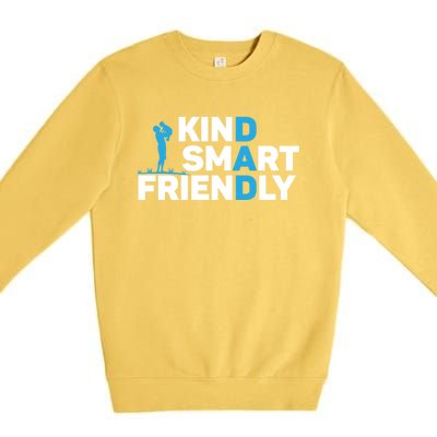 Kind Smart Friendly Dad Papa Best Daddy Ever Fathers Day Cute Gift Premium Crewneck Sweatshirt