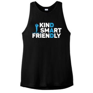 Kind Smart Friendly Dad Papa Best Daddy Ever Fathers Day Cute Gift Ladies PosiCharge Tri-Blend Wicking Tank