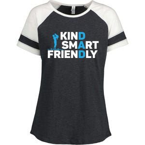 Kind Smart Friendly Dad Papa Best Daddy Ever Fathers Day Cute Gift Enza Ladies Jersey Colorblock Tee