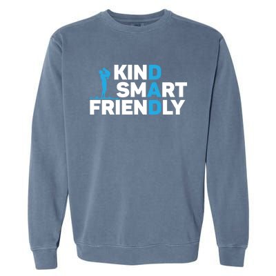 Kind Smart Friendly Dad Papa Best Daddy Ever Fathers Day Cute Gift Garment-Dyed Sweatshirt