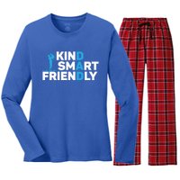 Kind Smart Friendly Dad Papa Best Daddy Ever Fathers Day Cute Gift Women's Long Sleeve Flannel Pajama Set 