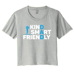 Kind Smart Friendly Dad Papa Best Daddy Ever Fathers Day Cute Gift Women's Crop Top Tee