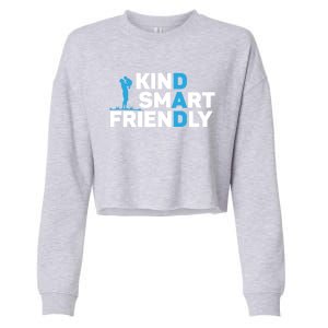 Kind Smart Friendly Dad Papa Best Daddy Ever Fathers Day Cute Gift Cropped Pullover Crew