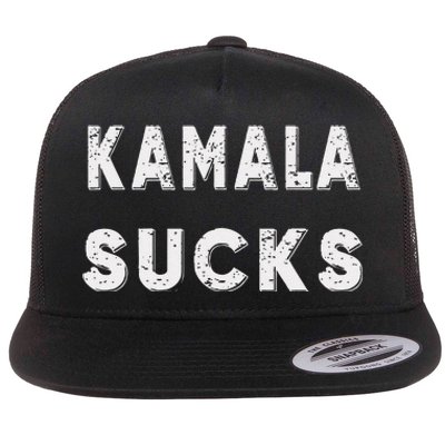 Kamala Sucks Funny Kamala Harris Sucks Flat Bill Trucker Hat