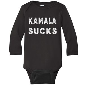 Kamala Sucks Funny Kamala Harris Sucks Baby Long Sleeve Bodysuit