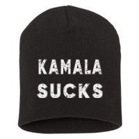 Kamala Sucks Funny Kamala Harris Sucks Short Acrylic Beanie