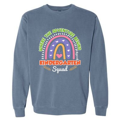 Kindergarten Squad Group Teacher Kindergarten Gift Garment-Dyed Sweatshirt