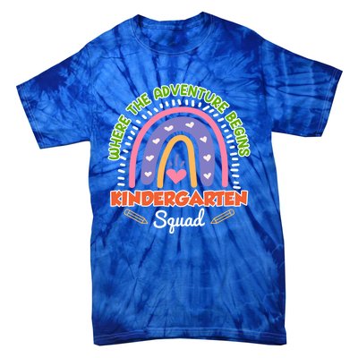 Kindergarten Squad Group Teacher Kindergarten Gift Tie-Dye T-Shirt