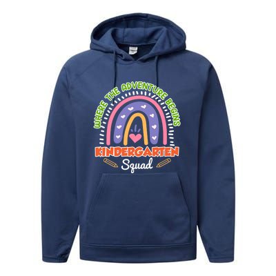 Kindergarten Squad Group Teacher Kindergarten Gift Performance Fleece Hoodie