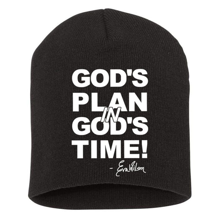 Klever Shirtz GodS Plan In GodS Time Short Acrylic Beanie