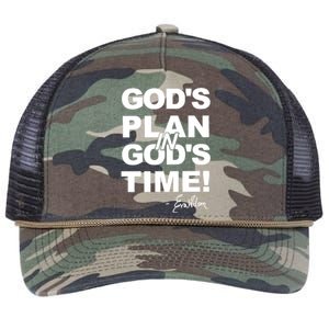 Klever Shirtz GodS Plan In GodS Time Retro Rope Trucker Hat Cap