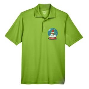 Kawaii Snow Globe Shake Up Some Joy Christmas Men's Origin Performance Pique Polo