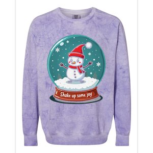 Kawaii Snow Globe Shake Up Some Joy Christmas Colorblast Crewneck Sweatshirt