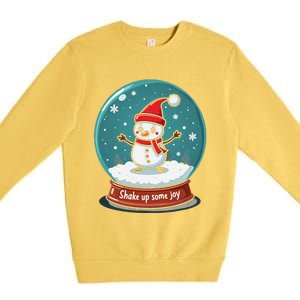 Kawaii Snow Globe Shake Up Some Joy Christmas Premium Crewneck Sweatshirt