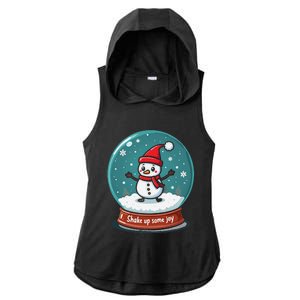 Kawaii Snow Globe Shake Up Some Joy Christmas Ladies PosiCharge Tri-Blend Wicking Draft Hoodie Tank