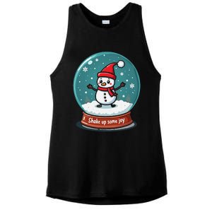 Kawaii Snow Globe Shake Up Some Joy Christmas Ladies PosiCharge Tri-Blend Wicking Tank