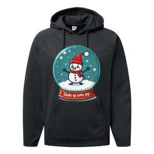 Kawaii Snow Globe Shake Up Some Joy Christmas Performance Fleece Hoodie